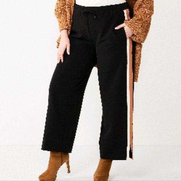 Nine West Striped Pull on Wide Leg pants NWT sz 4X - Picture 7 of 7